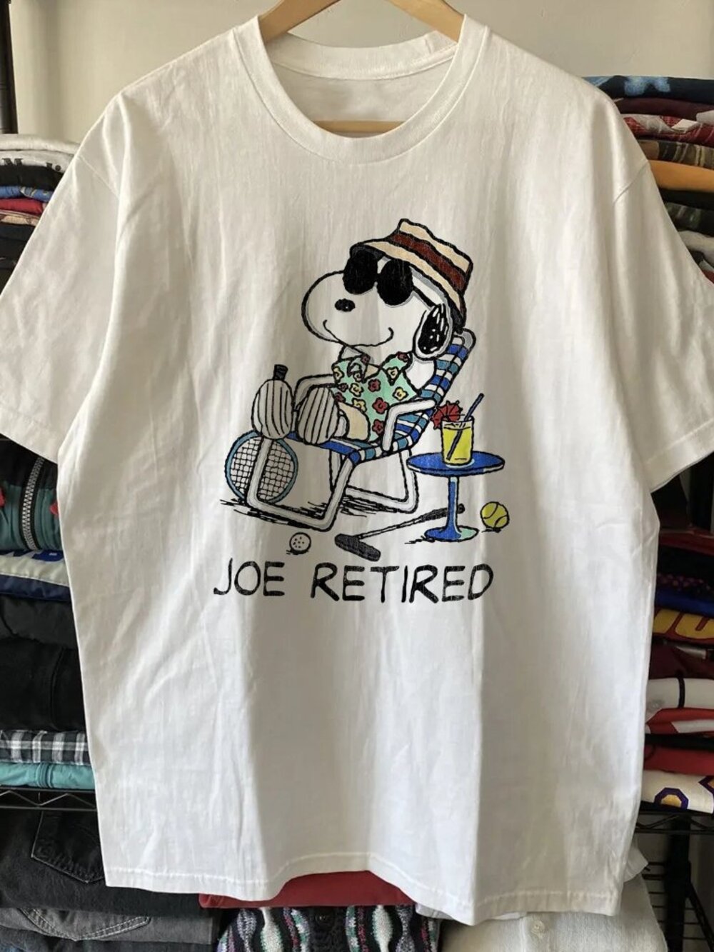 Snoopy Joe Retired - Washed T-Shirt White